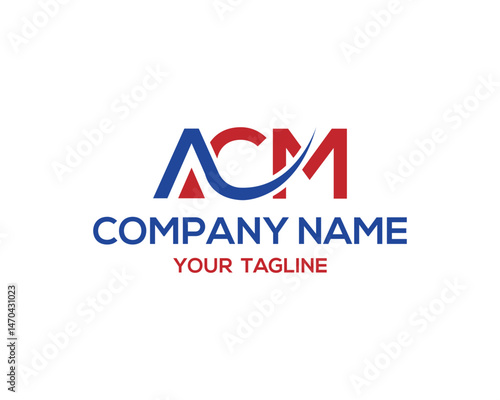 Professional ACM initial letter logo vector design template for business brand identity and company name