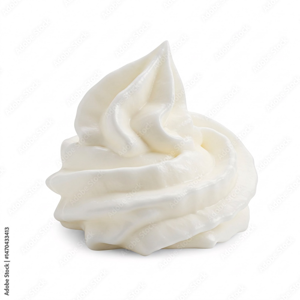 Whipped cream isolated on a white Whipped cream isolated on a white