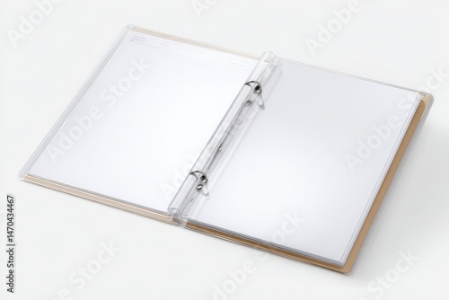 Wallpaper Mural Blank three-ring binder open, ready for notes. Simple and elegant design. Torontodigital.ca