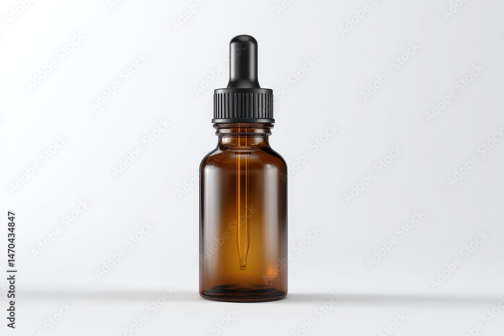 Amber glass bottle with a dropper. Perfect for essential oils or serums. Amber glass bottle with a dropper. Perfect for essential oils or serums.