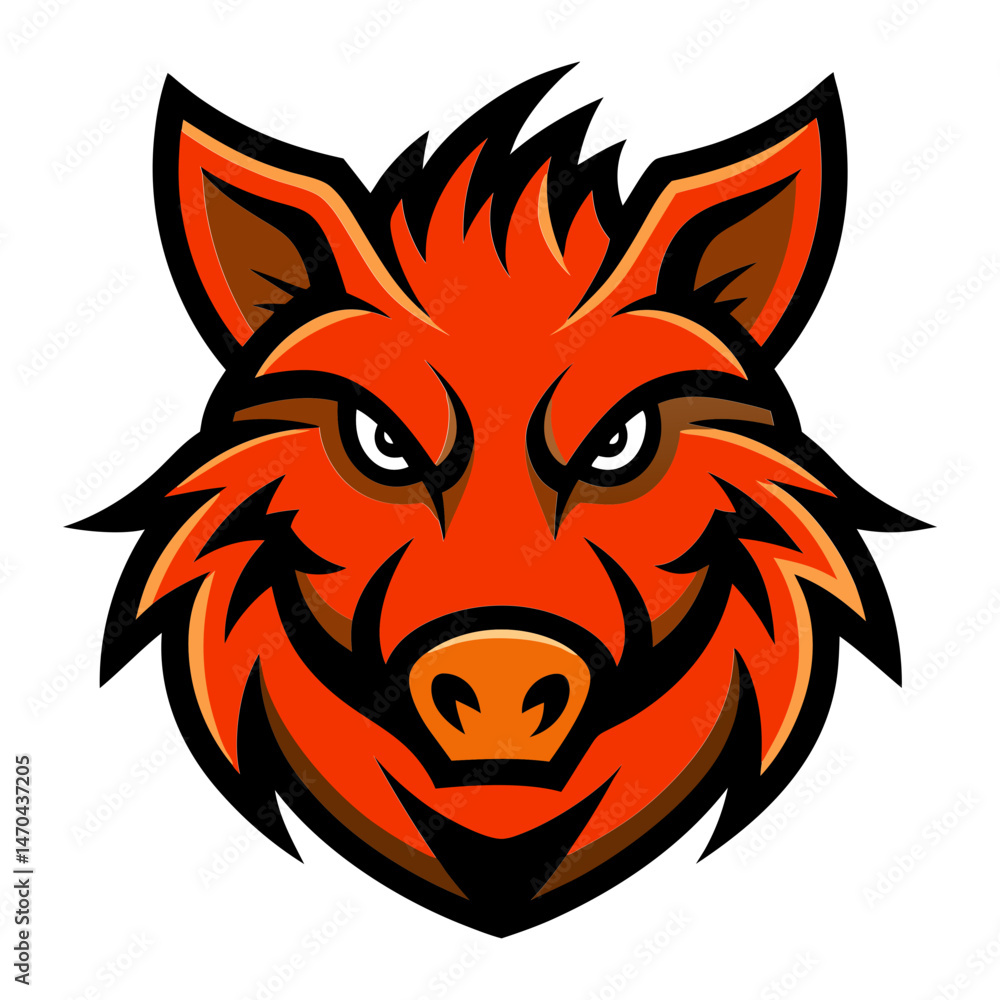 Fototapeta premium Wild Boar head mascot logo design vector