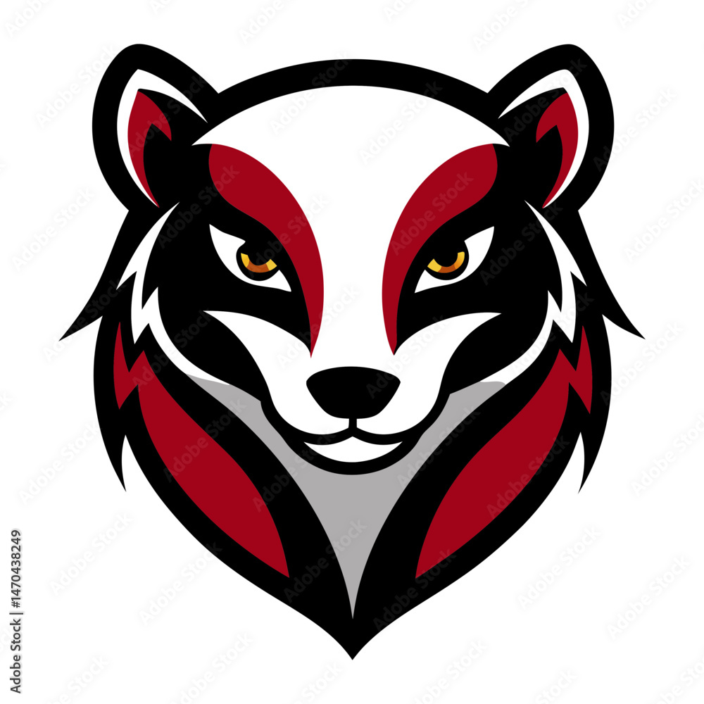 Weasel head mascot logo design vector Weasel head mascot logo design vector