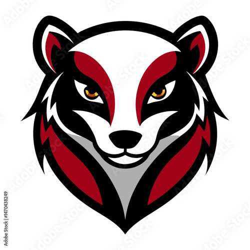 Weasel head mascot logo design vector