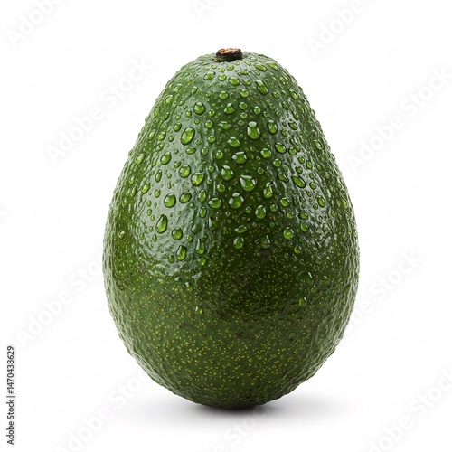 Fresh Hass avocado with water droplets,