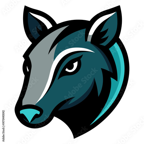 Tapir head mascot logo design vector