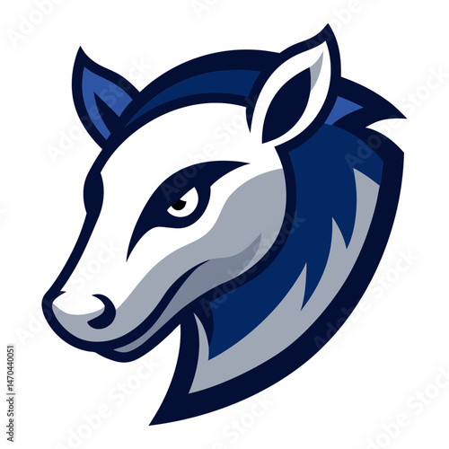 Tapir head mascot logo design vector