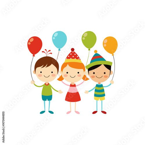 Kids with Balloon Hats