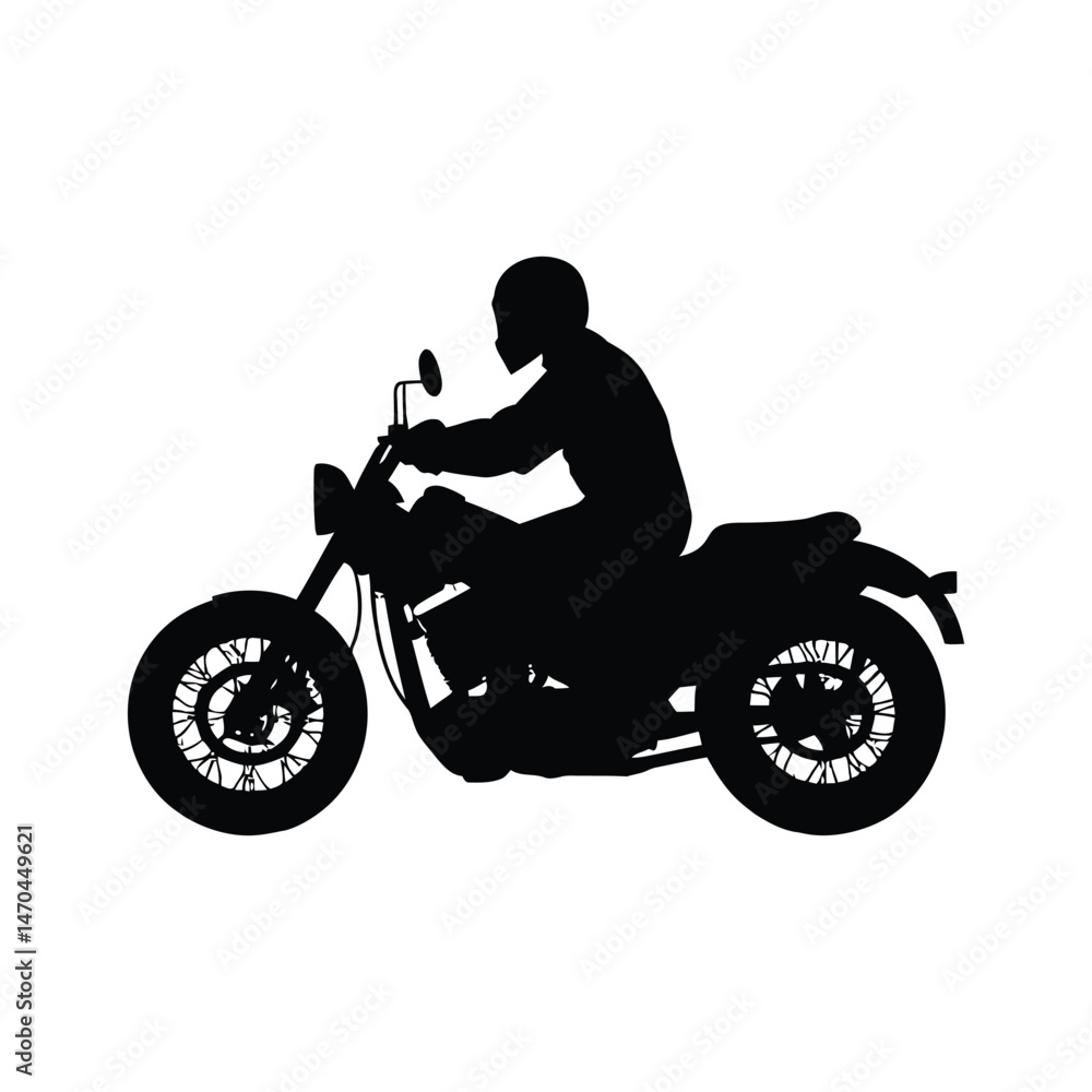 Fototapeta premium Creating Dynamic Vector Motorcycle Rider Graphics: Designing Modern Transportation Illustrations. 