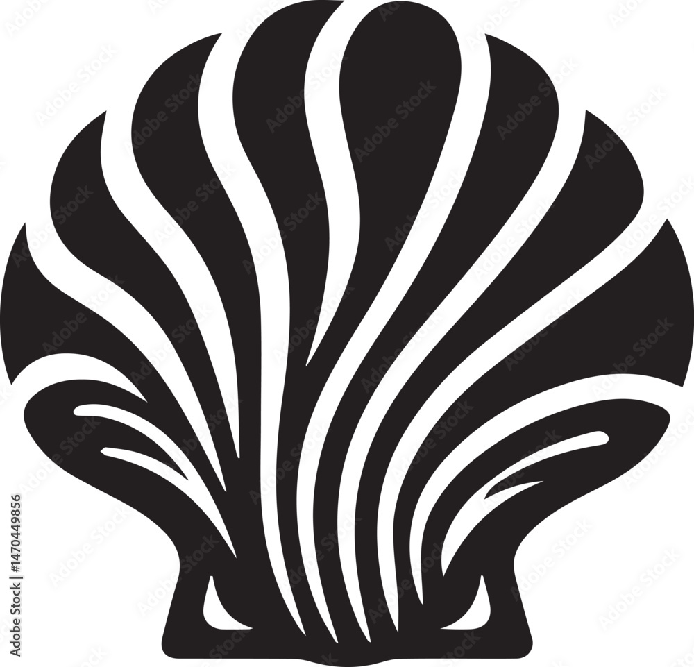 Obraz premium Seashell silhouette icon vector art illustration