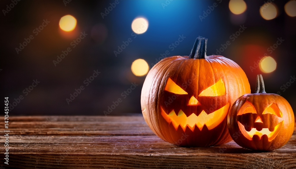 Fototapeta premium halloween pumpkin background with copyspace
