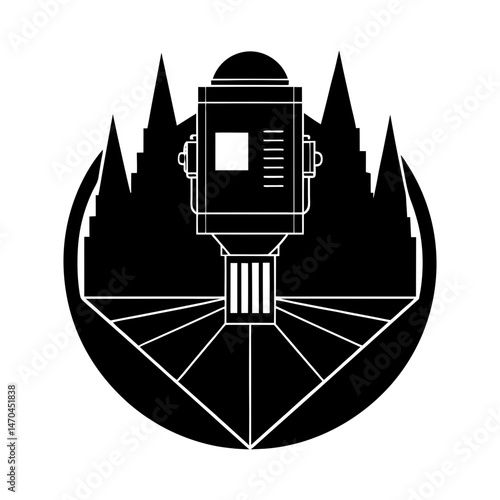 Level Sensor silhouette vector