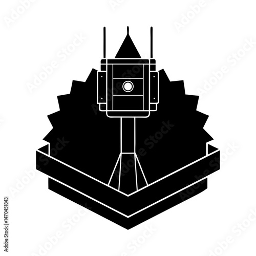 Level Sensor silhouette vector