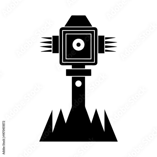 Level Sensor silhouette vector