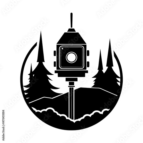 Level Sensor silhouette vector