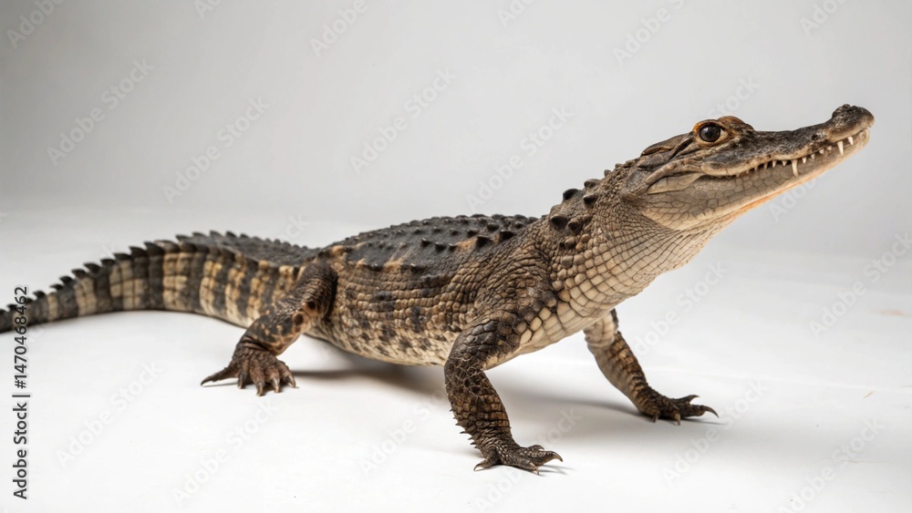 Naklejka premium Chinese Alligator on studio background 