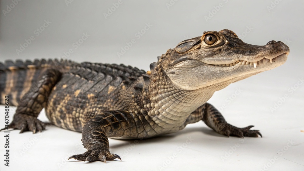 Fototapeta premium Chinese Alligator on studio background 