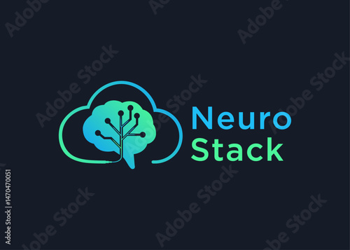 Neuro Stack Tech logo design