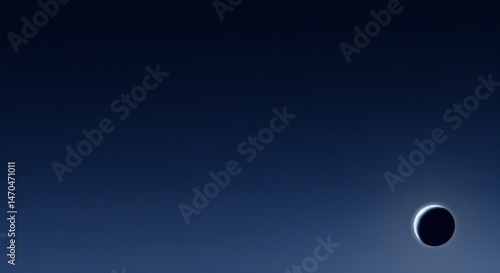 Lunar eclipse against a dark sky  