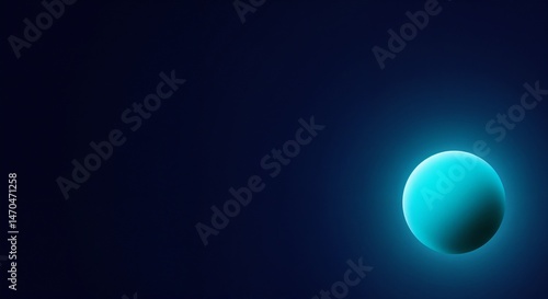 Abstract glowing sphere on dark background  