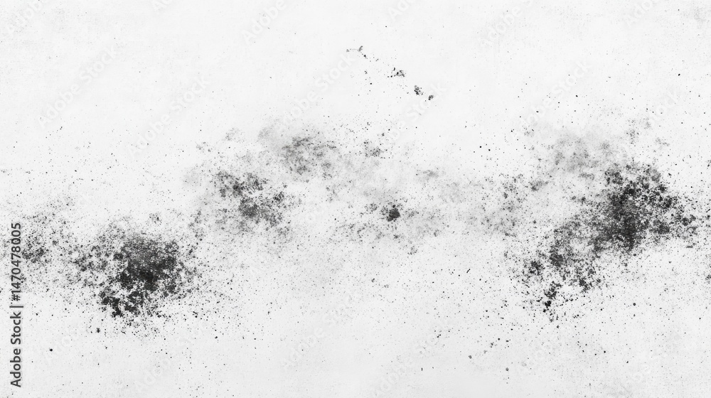 Fototapeta premium Abstract monochrome texture with scattered dark marks.