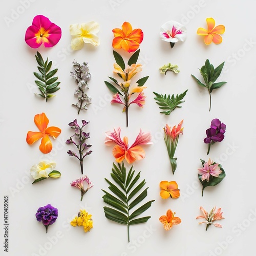  Assorted Flower Illustration.