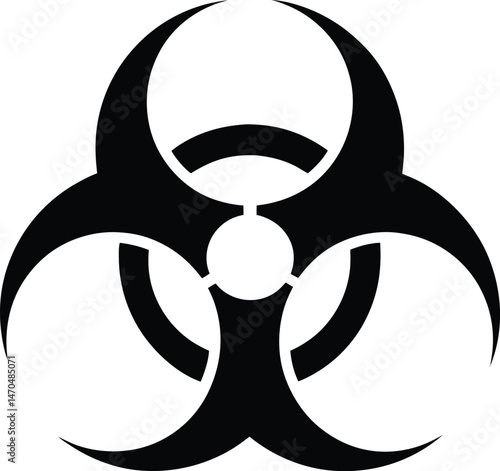 biohazard symbol icon vector illustration