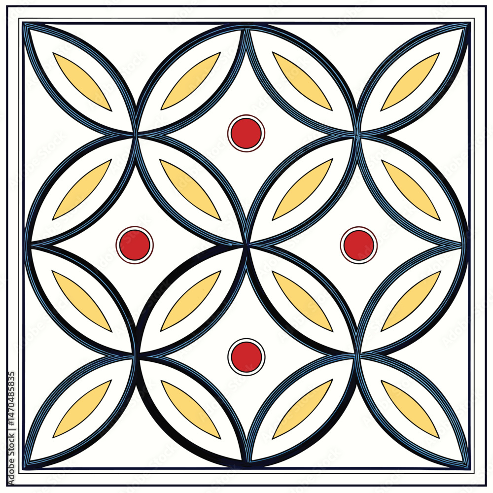 Fototapeta premium simple colourful of Geometric pattern