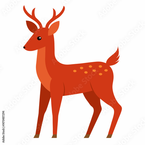 deer vector illustration on white background