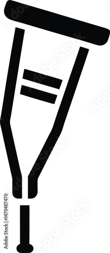 Crutches Support Icon Vector Illustration