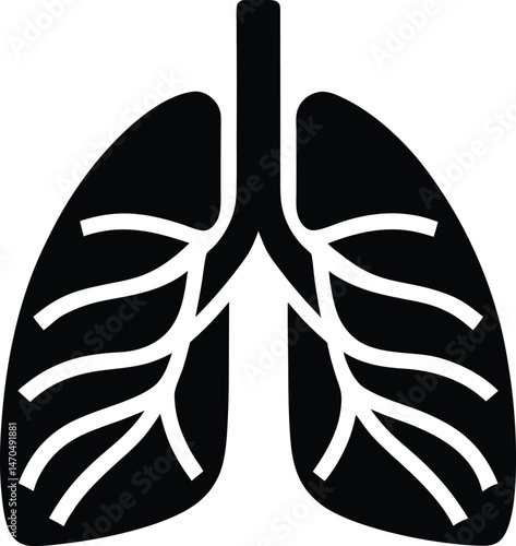 lungs breathing icon vector illustration