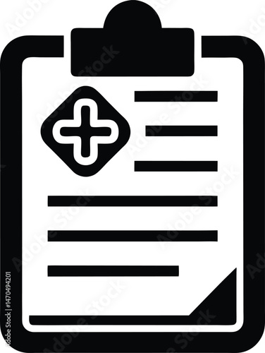 prescription pad icon vector illustration