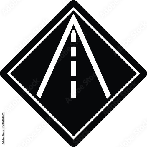 road sign icon vector illustration