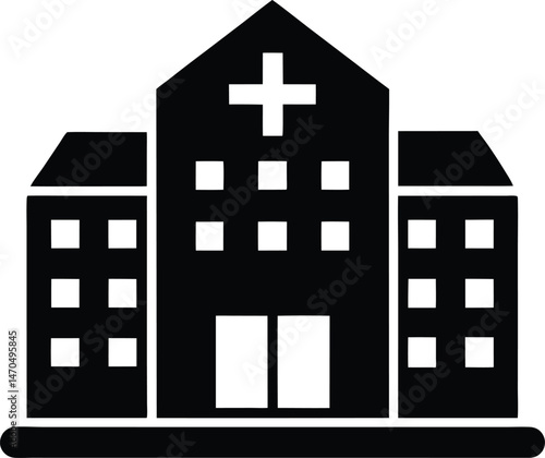 smart hospital icon vector illustration