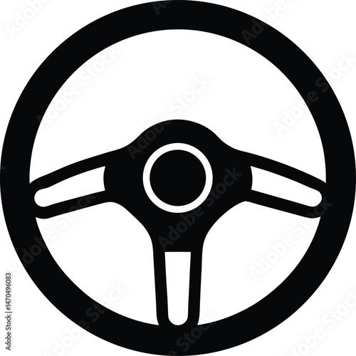 steering wheel icon vector illustration