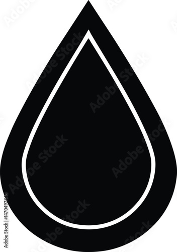 Water Droplet Icon Vector Illustration
