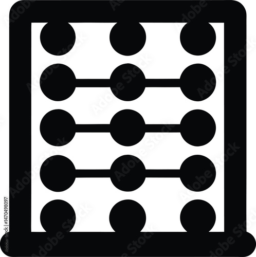 abacus counting icon vector illustration