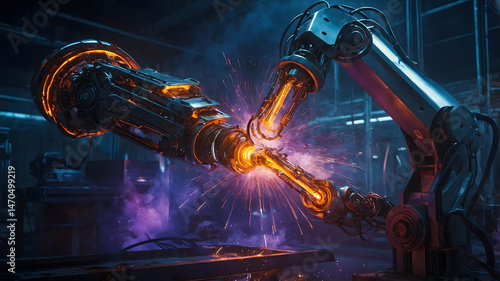 Futuristic Robotic Welding: Innovation In Action futuri.Generated with AI