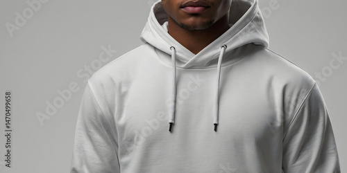 Blank White Hoodie Mockup hoodi.Generated with AI