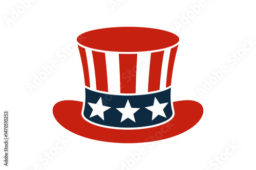 Uncle sam hat patriotic usa american flag design