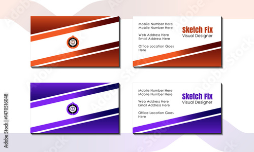 simple own creative double part business card for customer