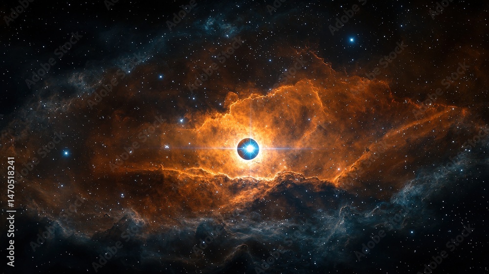 Obraz premium Timelapse of a star system forming with exoplanets cosmic nebula video art space wide angle astrophysics