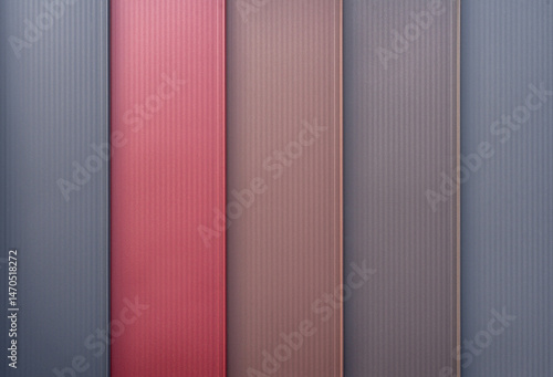 Foto Colored seam roofing panels in vertical order