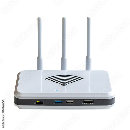 Obraz na płótnie WIFI router on transparent background
