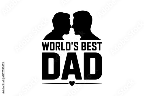 Worlds best dad gay couple silhouette fathers day