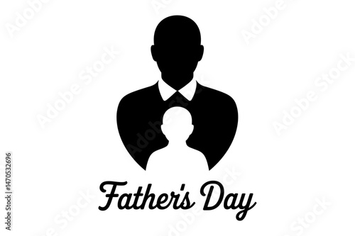 Happy fathers day silhouette vector graphic design