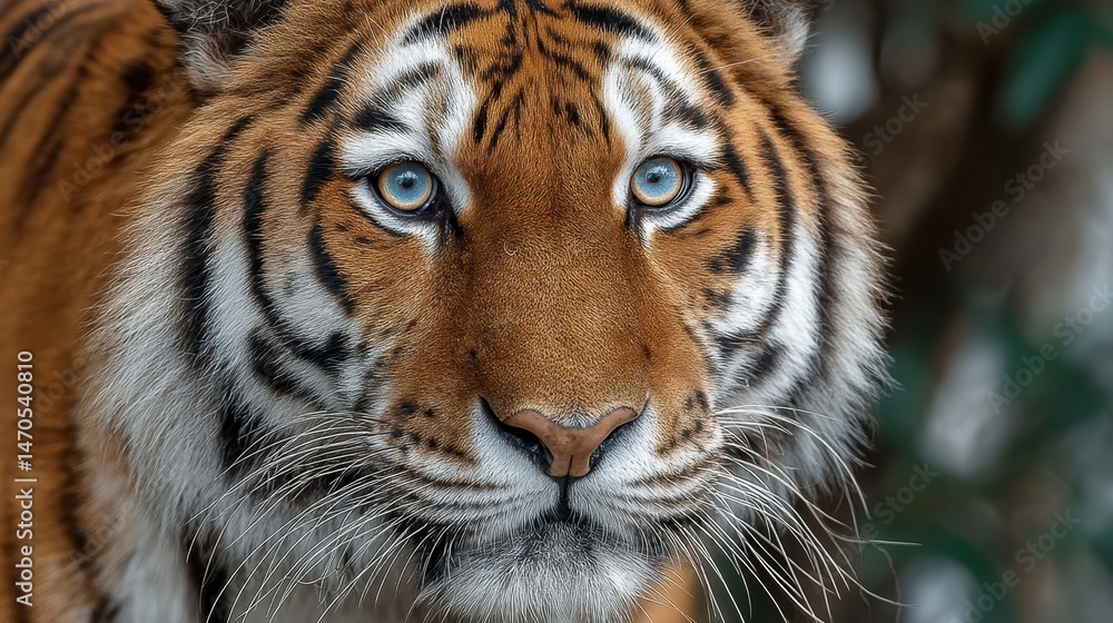 A close-up of a tiger, wild animal, isolated on a background A close-up of a tiger, wild animal, isolated on a background