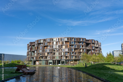 Copenhagen, Denmark - May 06, 2025: Tietgenkollegiet (The Tietgen Residence Hall, designed by Lundgaard and Tranberg), an award-wining student residence