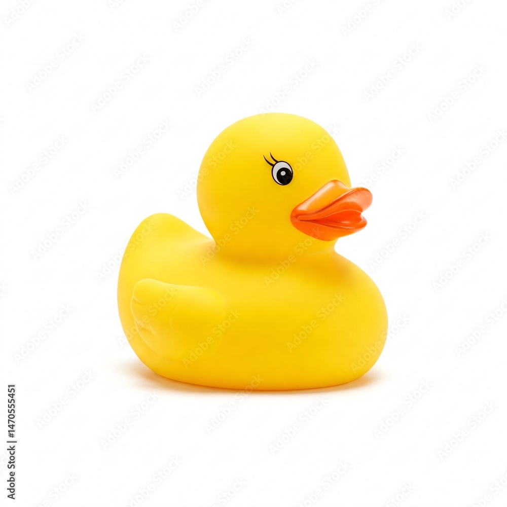 Yellow rubber toy duck isolated on a white background Yellow rubber toy duck isolated on a white background
