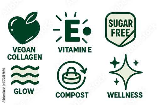 Icons of gummy wellness that combine heart, burst, badge, wave, loop, and star are emerging