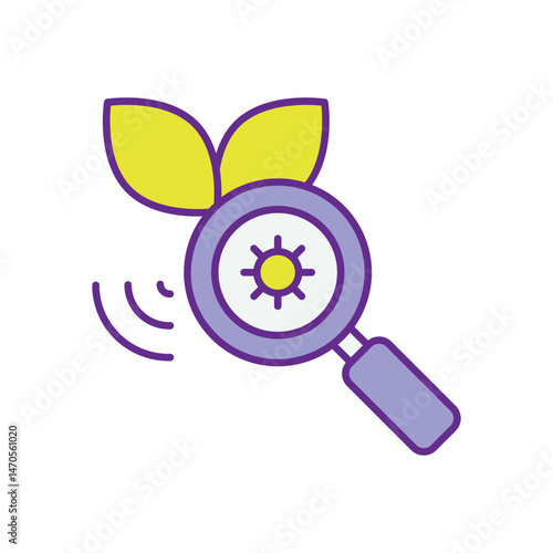 Crop Disease Detector Icon vector stock illustration